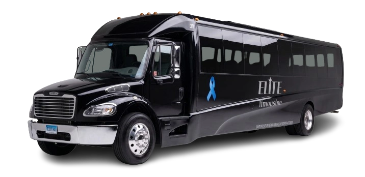 International 3200 limo bus, 36 passenger, Elite Limousine of Connecticut